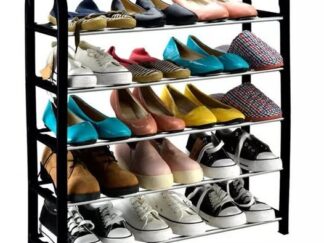 Assorted 5 Tier Shoe Rack- Black