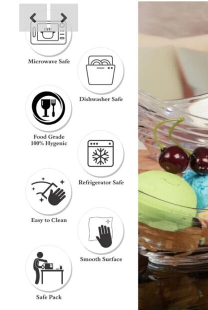 6 pc Pasabahce Glass Gondol Ice Cream Cup - Image 4
