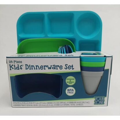 24pc Kids Dinnerware Set