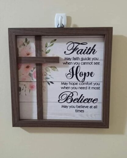 Inspirational Wall Plaque - Faith/Hope/Believe