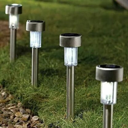 Solar Powered Stake Lights-Silver - Image 3