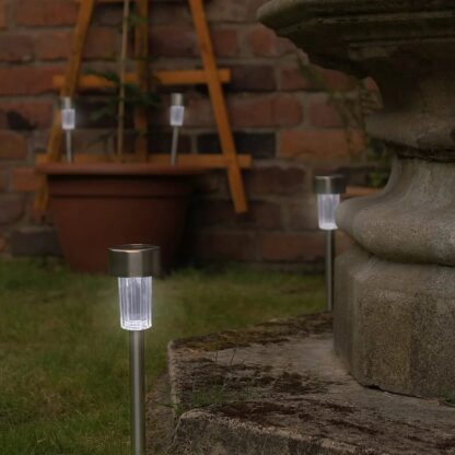 Solar Powered Stake Lights-Silver - Image 5