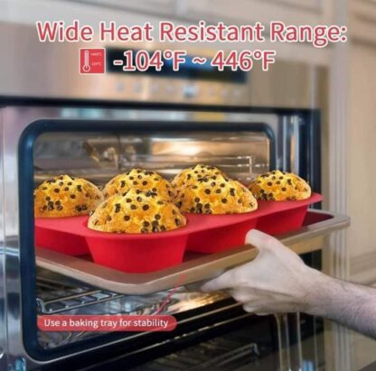 6 cup Jumbo Silicone Cupcake Pan - Image 3