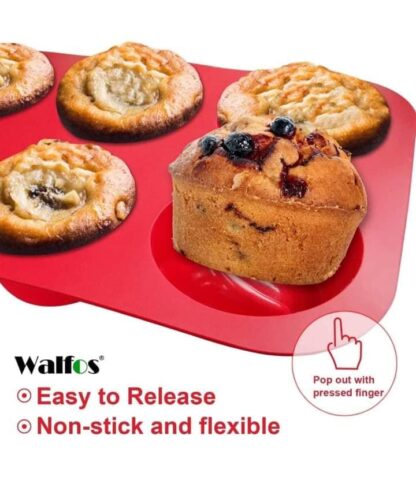 6 cup Jumbo Silicone Cupcake Pan - Image 4