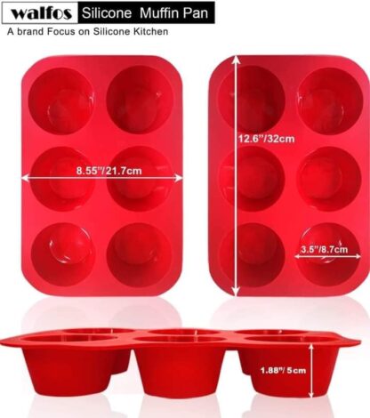 6 cup Jumbo Silicone Cupcake Pan