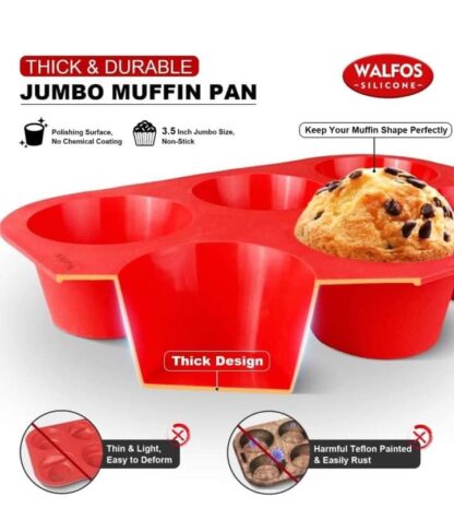 6 cup Jumbo Silicone Cupcake Pan - Image 2