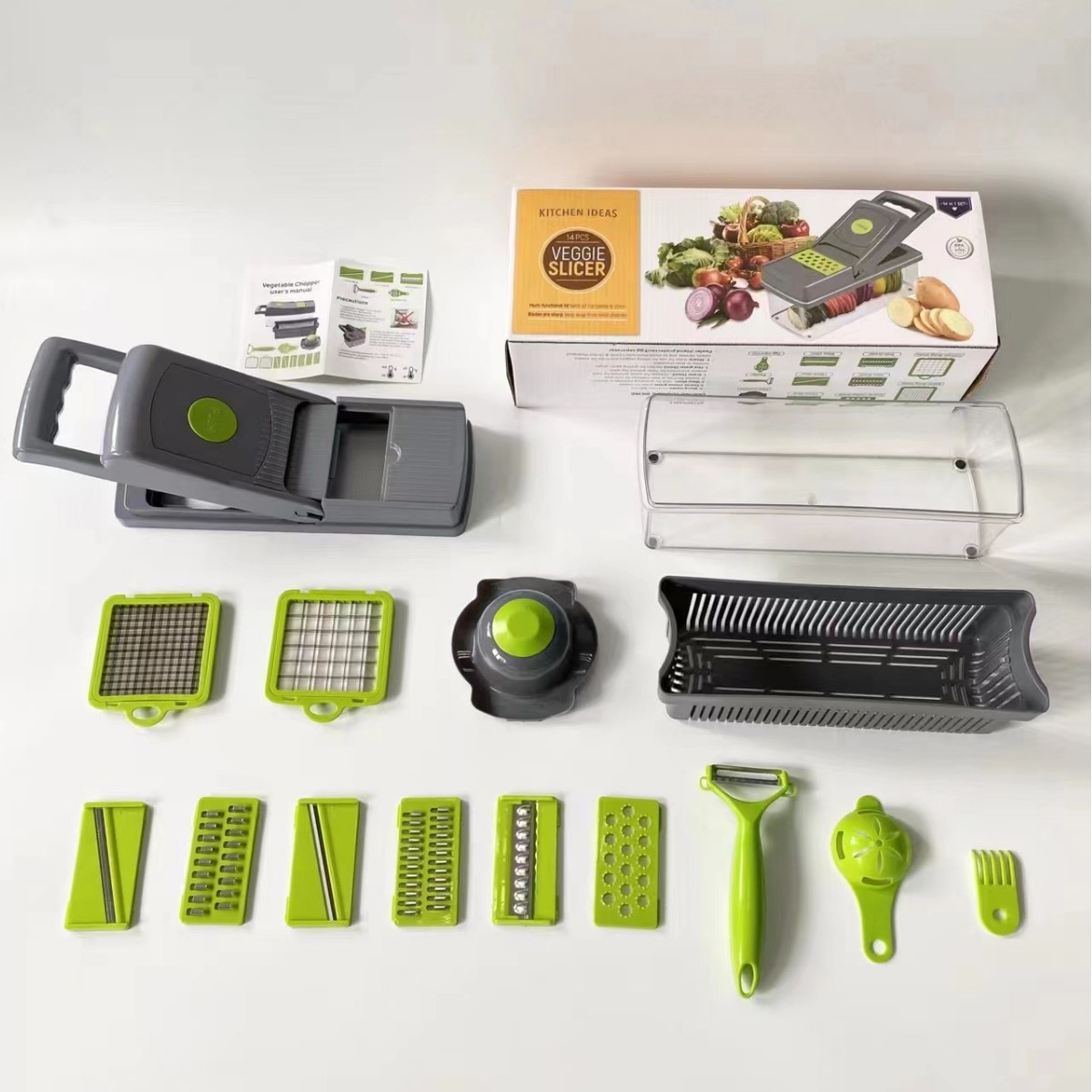 16-Piece Multifunctional Vegetable Slicer & Chopper - Image 2