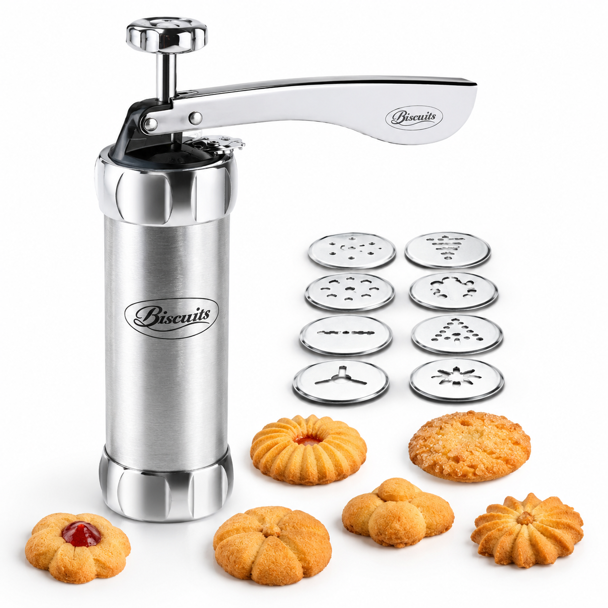 20-Piece Design Manual Biscuit and Cookie Press - Image 3